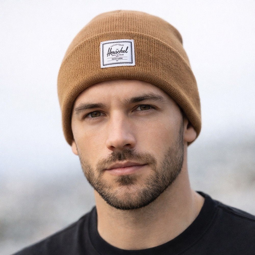 3/$25 | Herschel Signature Cuffed Knit Beanie Chocolate Brown